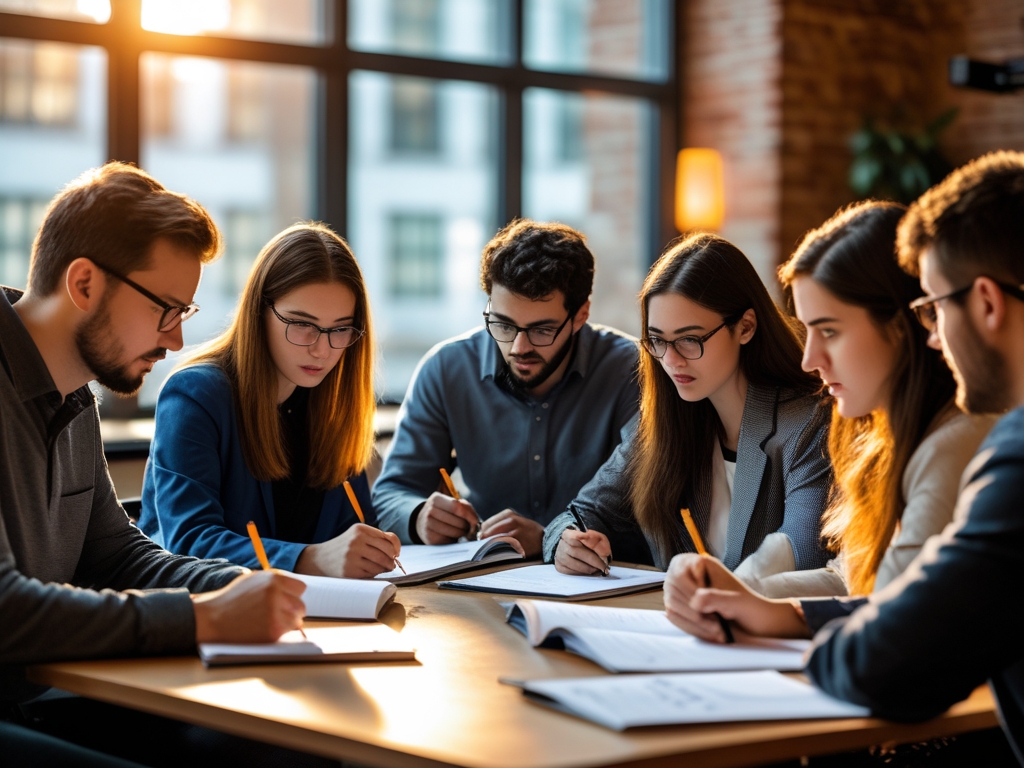 Psychology seminar with students taking notes